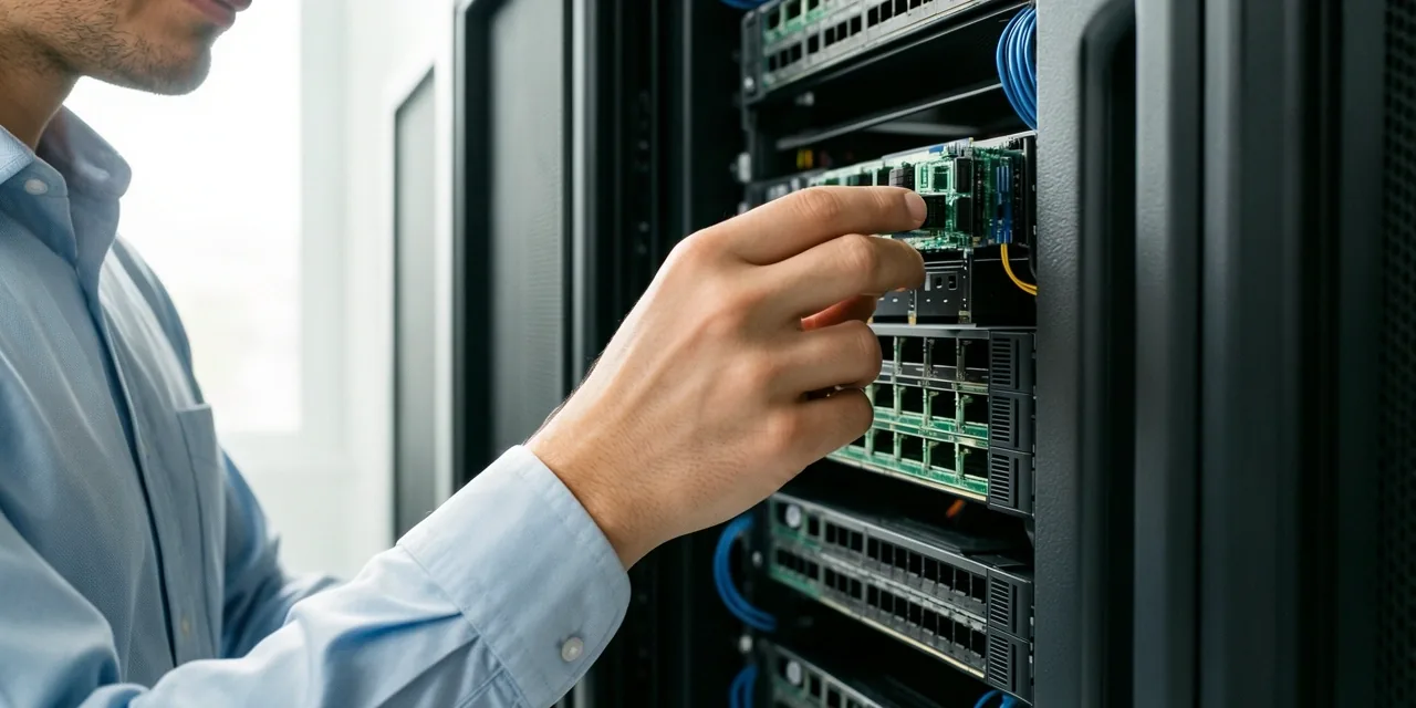 Server infrastructure representing data security